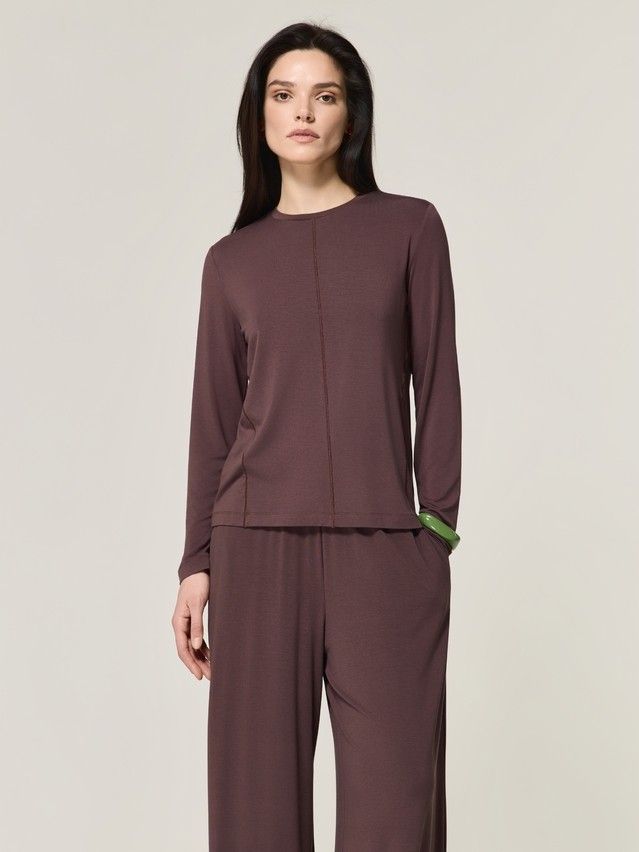 Women's polo neck shirt CONTE LD 3506, s.170-84, chocolate - 3