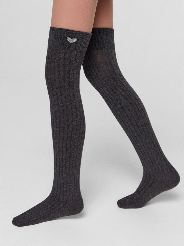 Children's overknees CONTE-KIDS TIP-TOP, s.33-35, 052 dark grey - 1