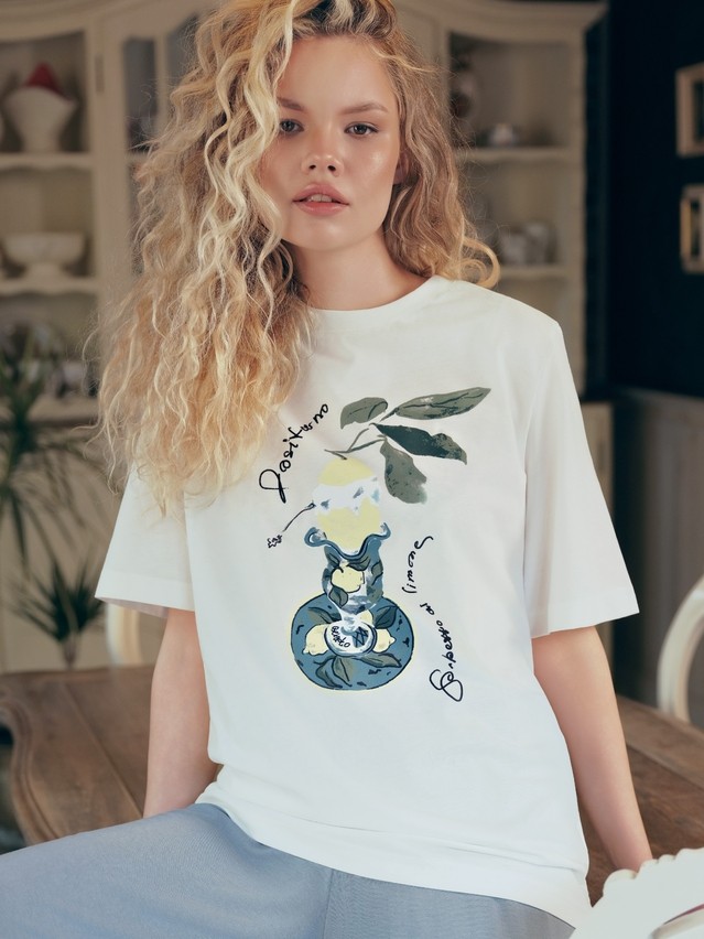 Women's polo neck shirt CONTE ELEGANT LD 3036, s.170-92, milk-dessert - 2