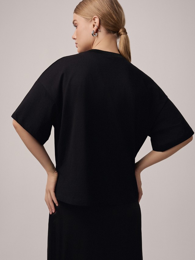 Women's polo neck shirt CONTE ELEGANT LD 2725, s.170-92, black-amour - 2