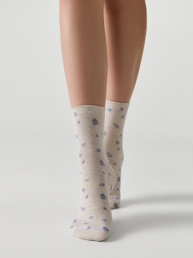 Women's socks CONTE FLOWERS, s.23-25, 1150 beige - 1