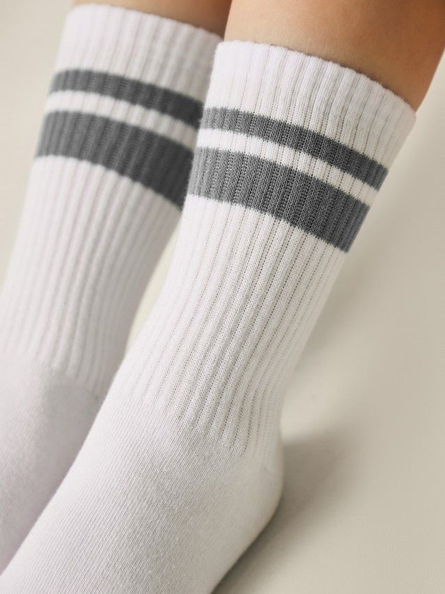 Children's socks CONTE-KIDS ACTIVE, s.16, 1020 white-grey - 3