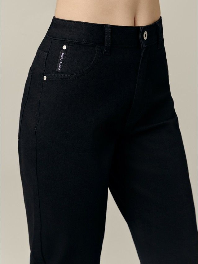 Denim trousers CONTE ELEGANT CON-665, s.170-102, black - 6