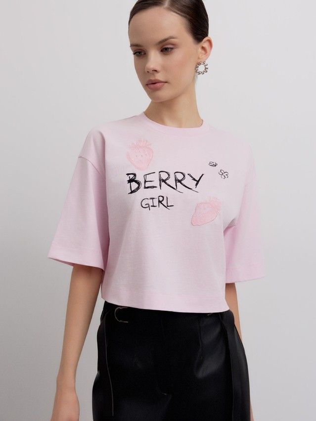 Women's polo neck shirt CONTE ELEGANT LD 2779, s.170-92, pink-berry - 4