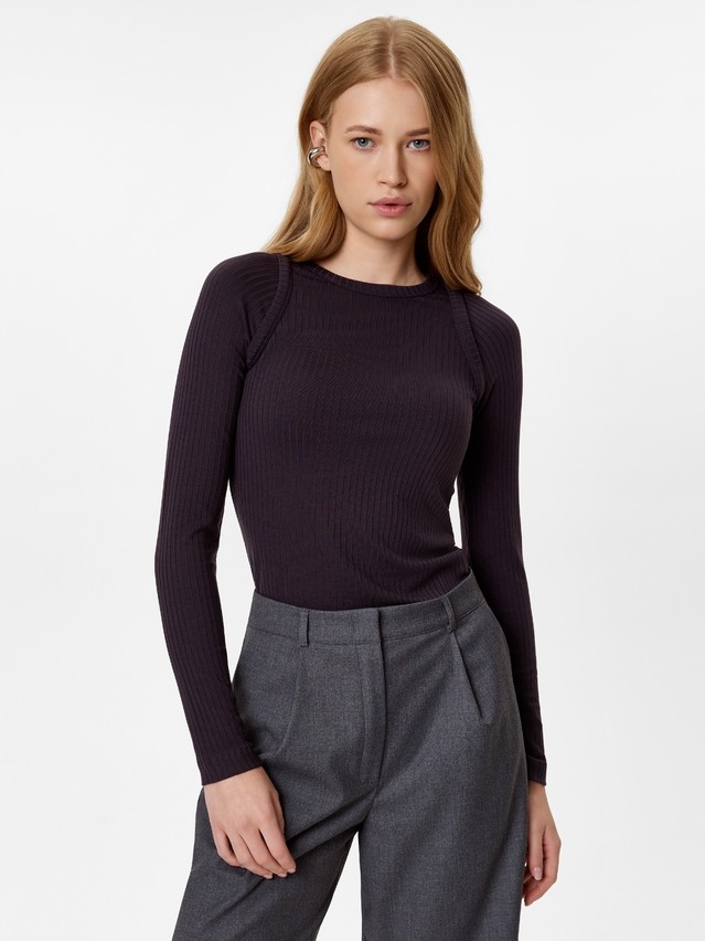 Women's polo neck shirt CONTE LD 3366, s.170-84, graphite - 1