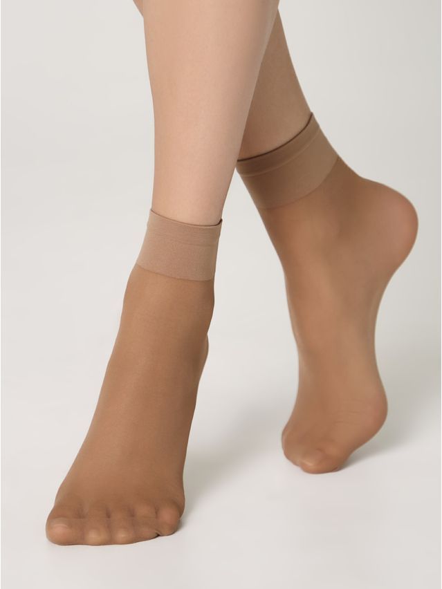 Women's socks CONTE ELEGANT SOLO 20 (2 pairs),s.23-25, bronz - 1