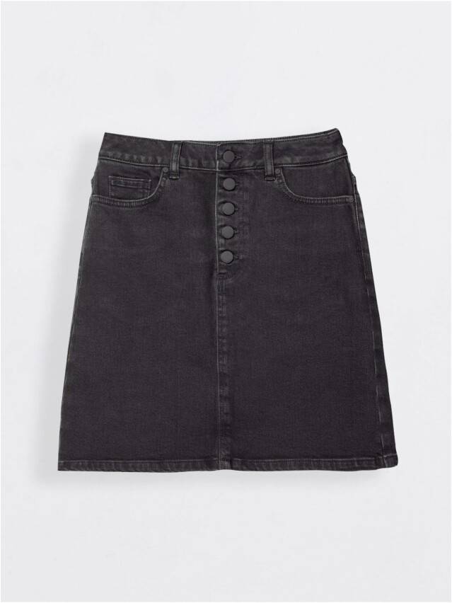 Denim skirt CONTE ELEGANT CON-304, s.170-90, washed black - 1
