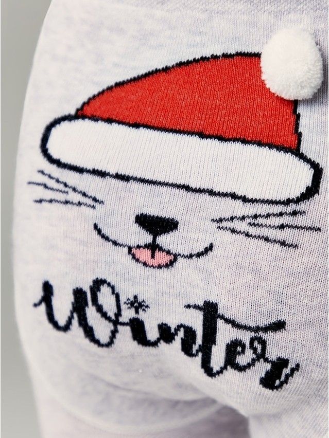 Children's tights CONTE-KIDS NEW YEAR, s.80-86 (14),669 light grey - 3