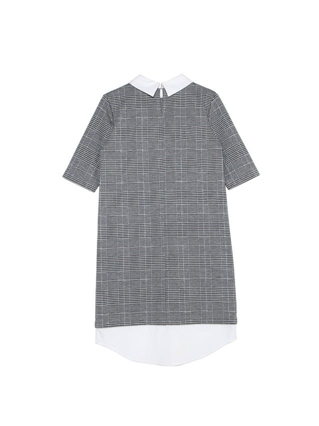 Dress LPL 1052, s.164-84-90, grey-ivory check - 5