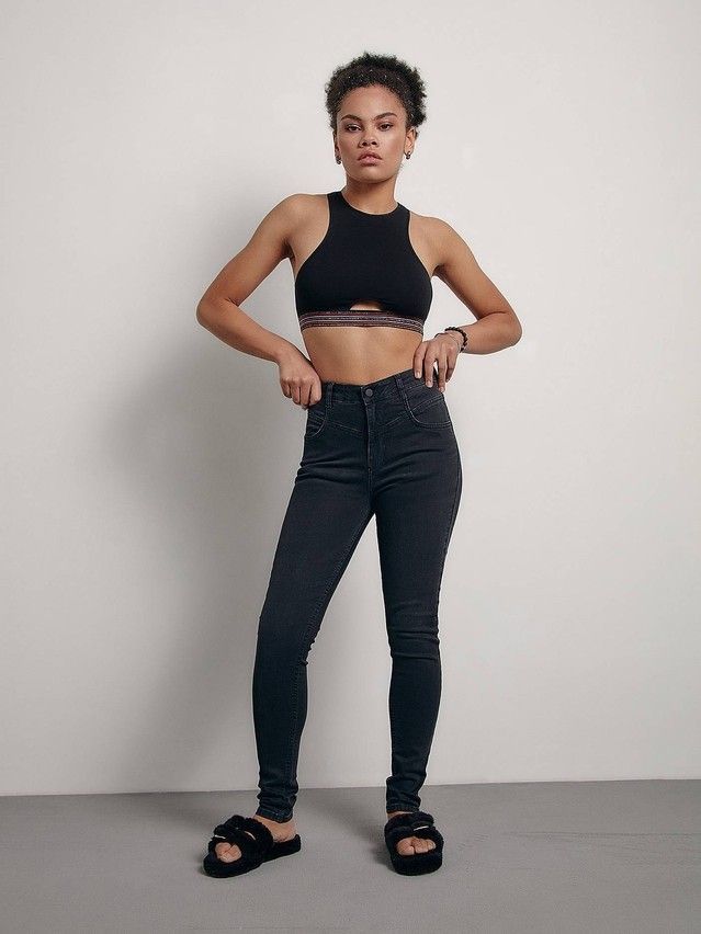 Denim trousers CONTE ELEGANT CON-394, s.170-102, washed black - 2