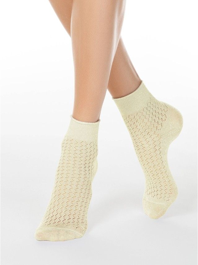 Women's viscose socks AJOUR 19С-186SP, s.36-37, 180 cream - 1