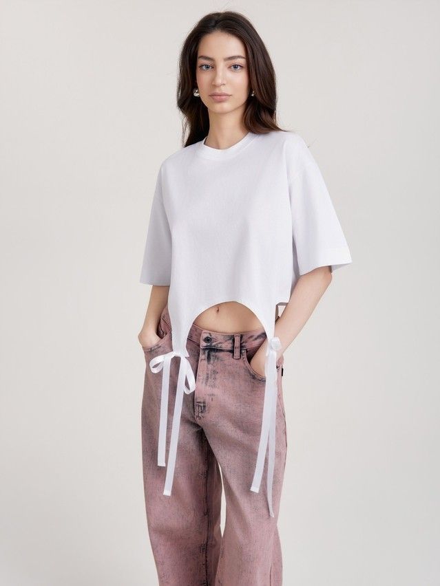 Women's polo neck shirt CONTE LD 3446, s.170-84, white - 1