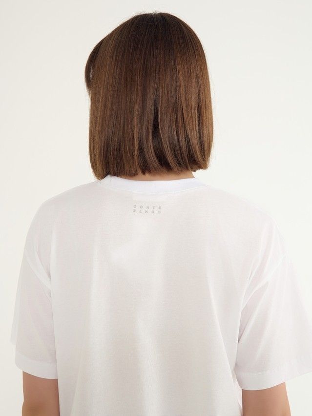 Women's polo neck shirt CONTE ELEGANT LD 3032, s.170-92, white-monaco - 5