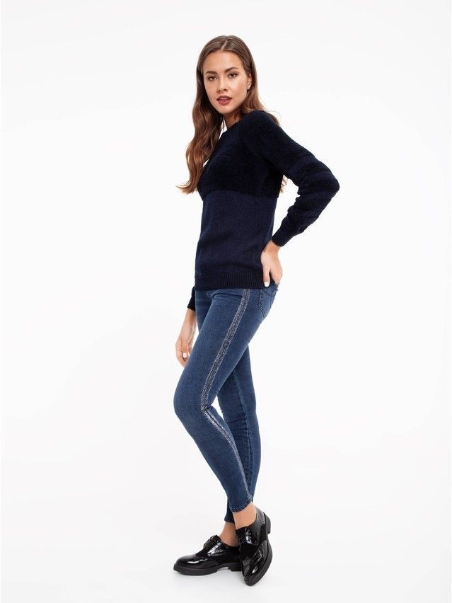 Women's polo neck shirt CONTE ELEGANT LDK041, s.170-84, dark blue - 3