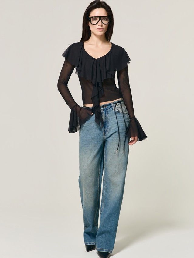 Women's polo neck shirt CONTE LD 3485, s.170-84, black - 5