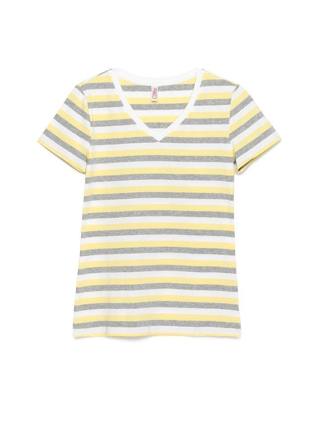 Women's polo neck shirt CONTE ELEGANT LD 633, s.158,164-100, grey-yellow - 1