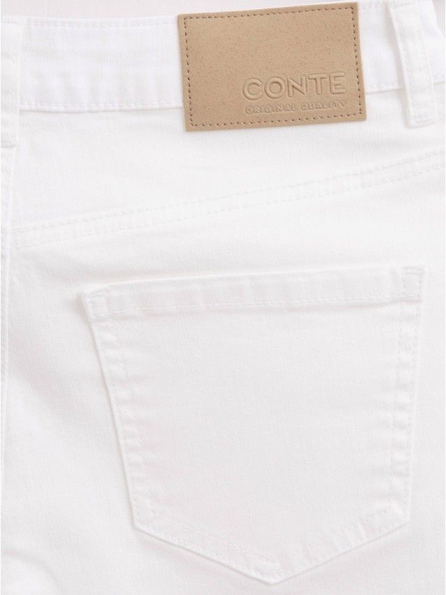 Denim shorts CONTE ELEGANT CON-446, s.170-90, white - 7