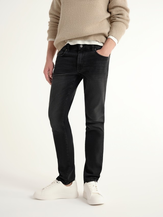 Men's jeans CONTE CNM-02, s.176/80-W30/L32, washed black - 2