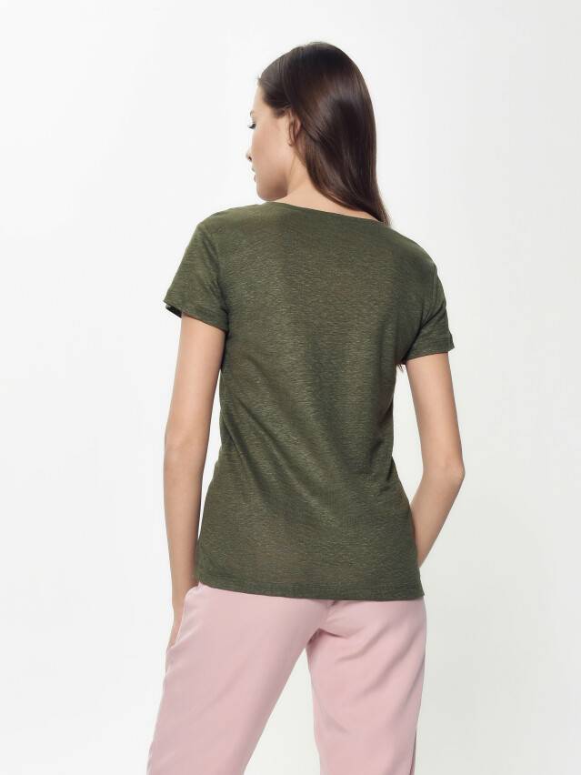 Women's polo neck shirt CONTE ELEGANT LD 919, s.170-100, bronze green - 4