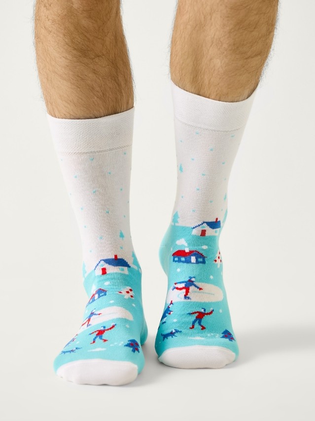 Men's socks DIWARI NEW YEAR, s.27-29, 1025 turquoise - 1