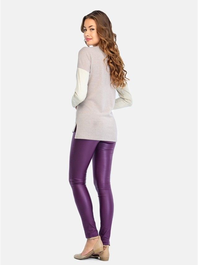 Women's polo neck shirt CONTE ELEGANT LD 674, s.158,164-84, latte-beige - 3