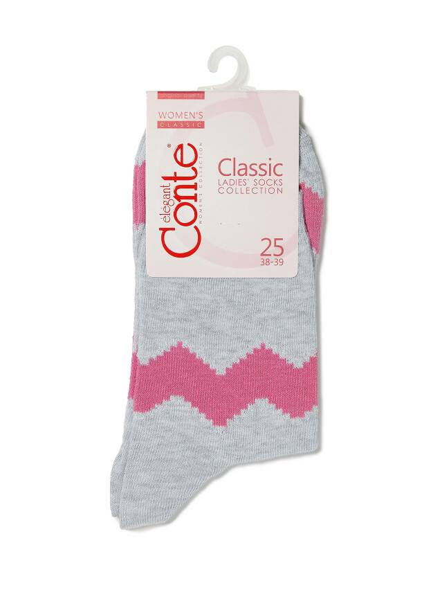 Women's socks CONTE ELEGANT CLASSIC, s.23, 065 grey-pink - 3