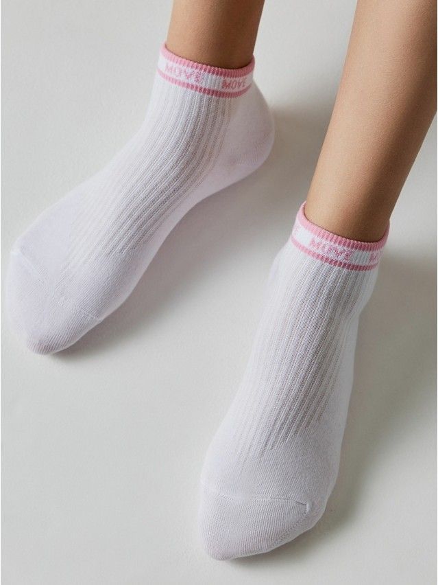 Children's socks CONTE-KIDS ACTIVE, s.16, 580 white-pink - 1