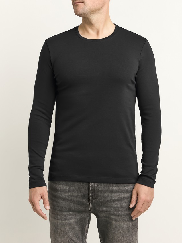 Men's polo neck shirt DIWARI BASIC MEN MD 4031, s.176,182-92, black - 1