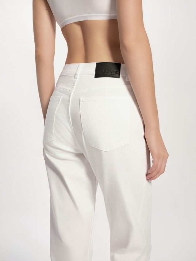 Denim trousers CONTE ELEGANT CON-723, s.170-102, white - 4