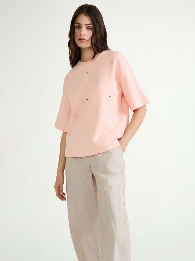 Women's polo neck shirt CONTE ELEGANT LD 3154, s.170-84, seashell pink - 2