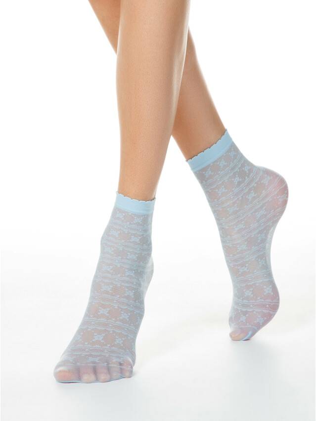 Women's socks FANTASY 19C-112SP, size 36-39, light blue - 1