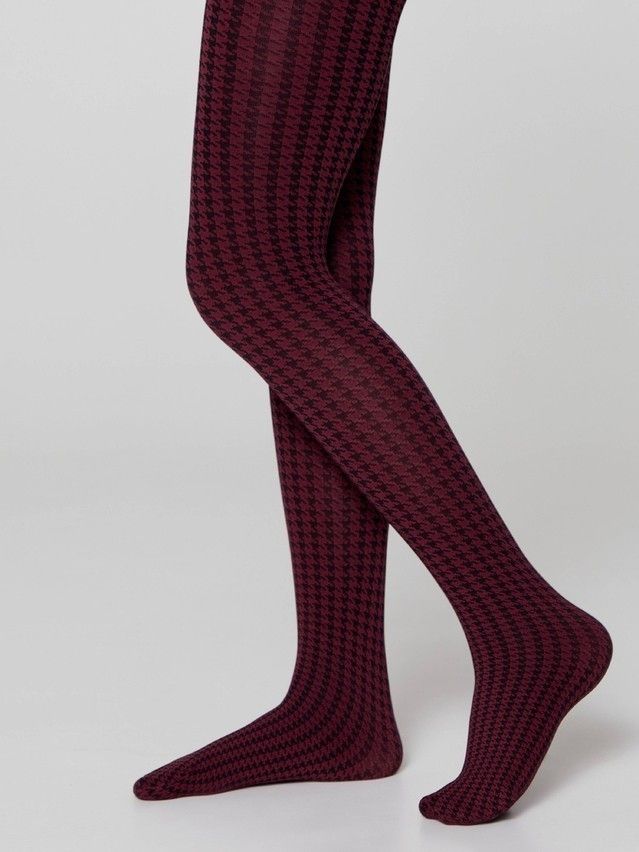 Fancy children's tights CONTE ELEGANT OLIVIA, s.104-110, bordo - 2