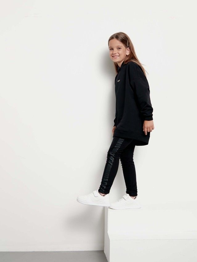 Polo neck shirt for girls CONTE ELEGANT DD 1452, s.104,110-56, black - 2