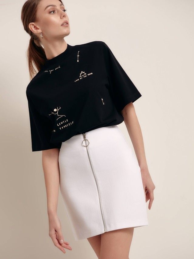 Women's polo neck shirt CONTE ELEGANT LD 1408, s.170-92, black - 5
