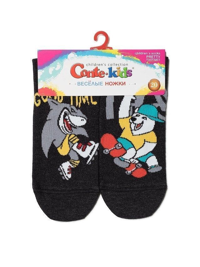 Children's socks Cheerful legs 17S-10SP, s.30-32, 479 black - 2