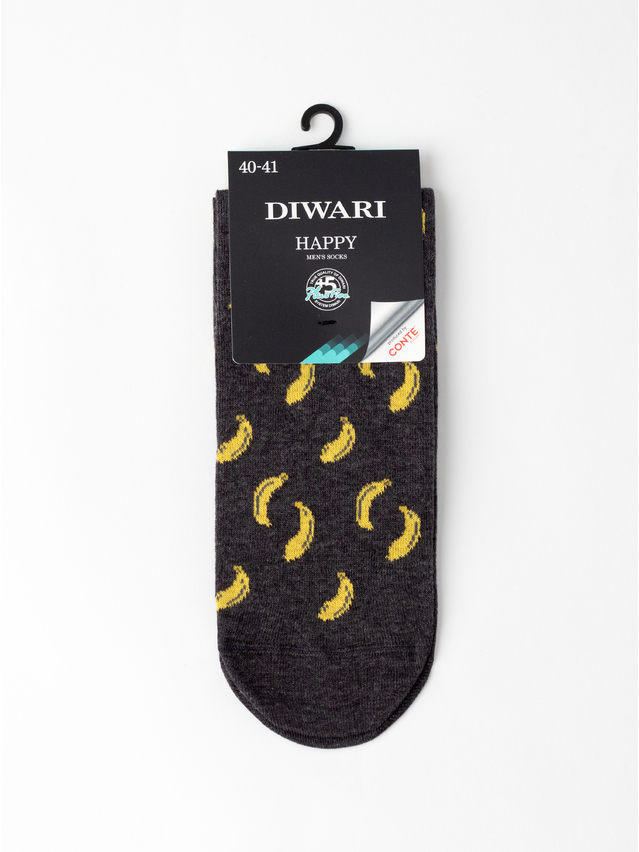 Men's socks DIWARI HAPPY, s.25, 232 dark grey - 4