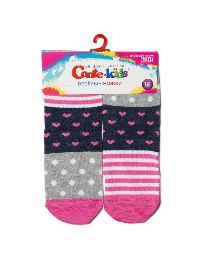 Children's socks CONTE-KIDS CHEERFUL LEGS, s.24-26, 282 grey-pink - 2