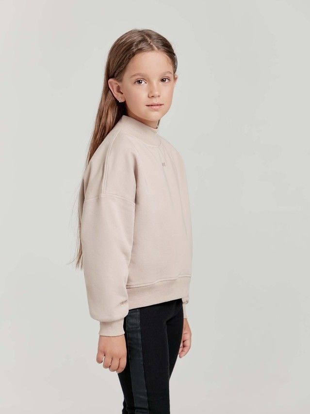 Polo neck shirt for girls CONTE ELEGANT DD 1449, s.128,134-68, light cappuccino - 2