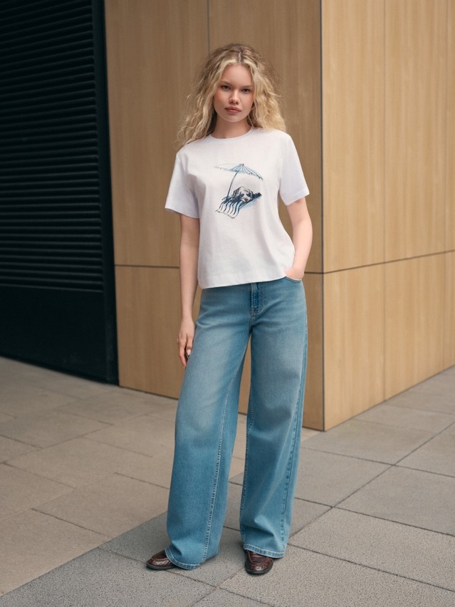 Women's polo neck shirt CONTE ELEGANT LD 3029, s.170-92, white-dog - 1