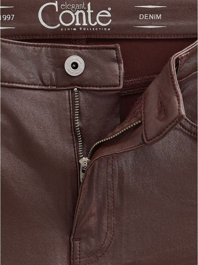 Denim trousers CONTE ELEGANT CON-712, s.170-94, chocolate - 8