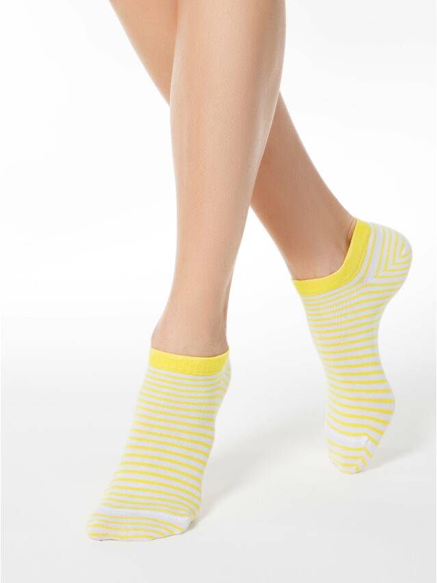 Women's socks CONTE ELEGANT ACTIVE, s.25, 073 white-yellow - 1