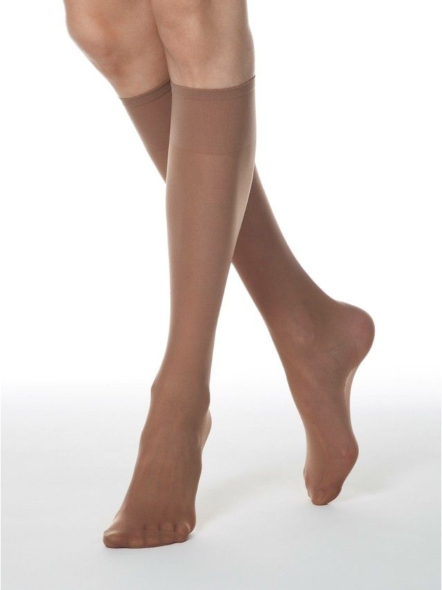 Women's knee high socks CONTE ELEGANT TENSION SOFT 40 (1 pair),s.23-25, bronz - 2
