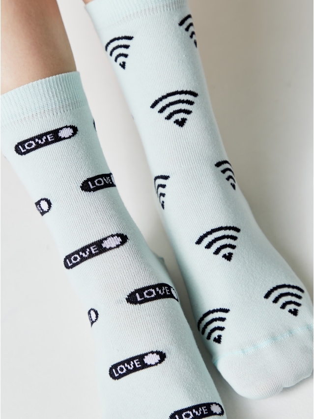 Women's socks CONTE ELEGANT HAPPY, s.23-25, 613 pale turquoise - 1