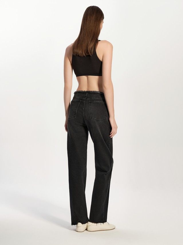 Denim trousers CONTE ELEGANT CON-745, s.170-102, black - 2