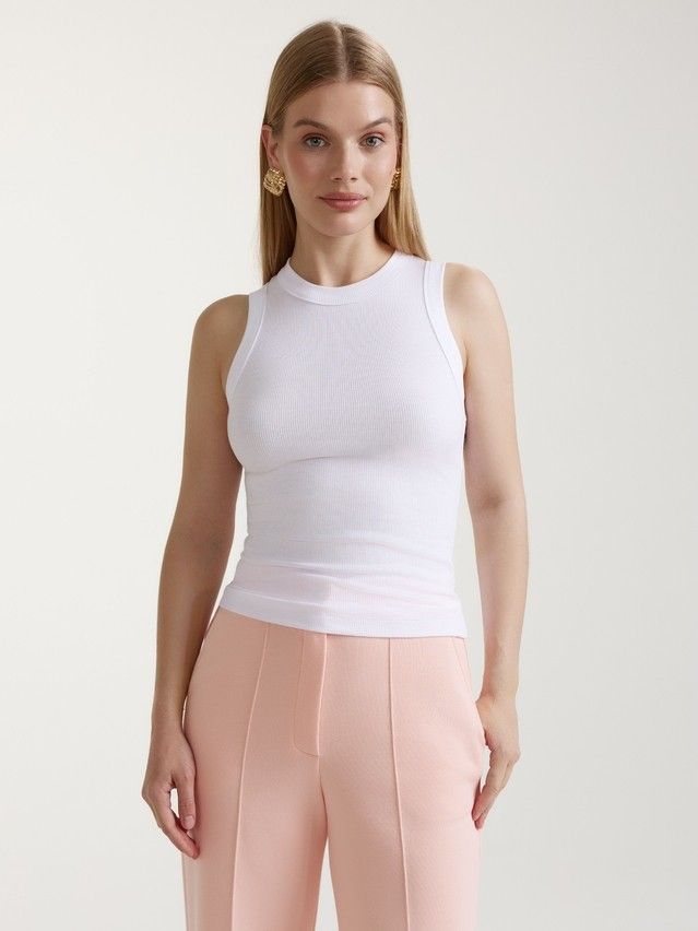Women's polo neck shirt CONTE ELEGANT LD 3289, s.170-84, white - 1