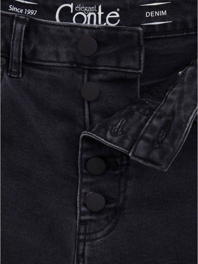 Denim shorts CONTE ELEGANT CON-447, s.170-90, washed black - 8