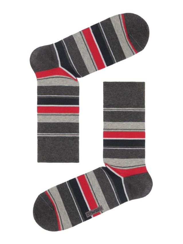 Men's socks DiWaRi HAPPY, s.25, 056 grey-wine red - 1