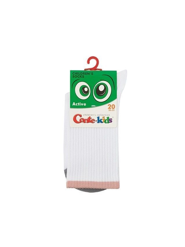 Children's socks CONTE-KIDS ACTIVE, s.16, 1021 white-ash pink - 5