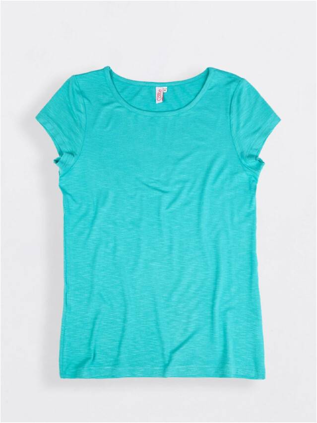 Women's polo neck shirt CONTE ELEGANT LD 510, s.158,164-100, turquoise - 1
