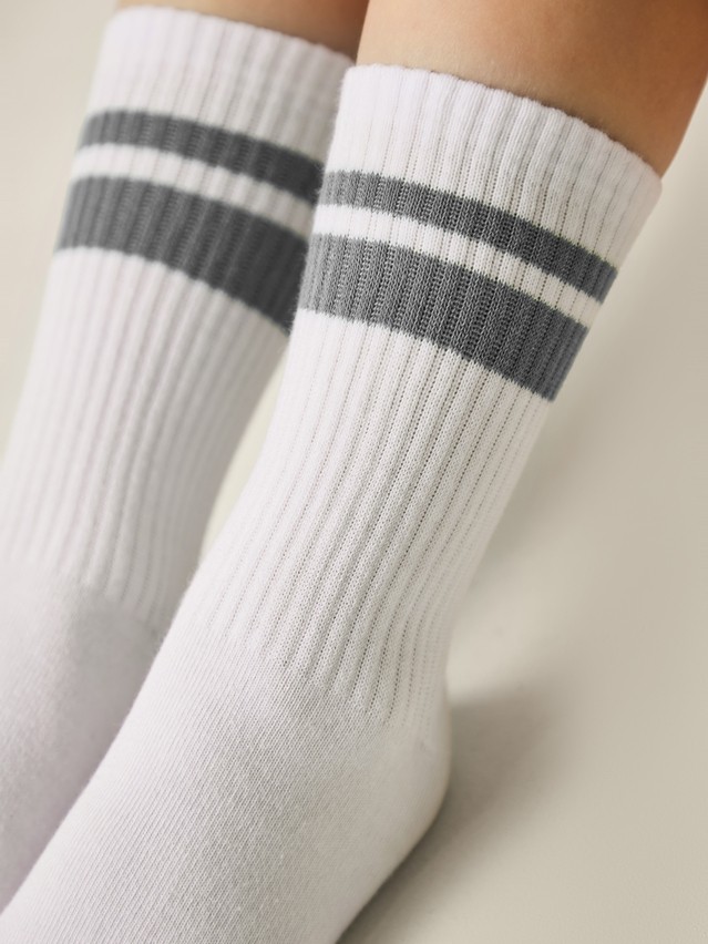 Children's socks CONTE-KIDS ACTIVE, s.16, 1020 white-grey - 3